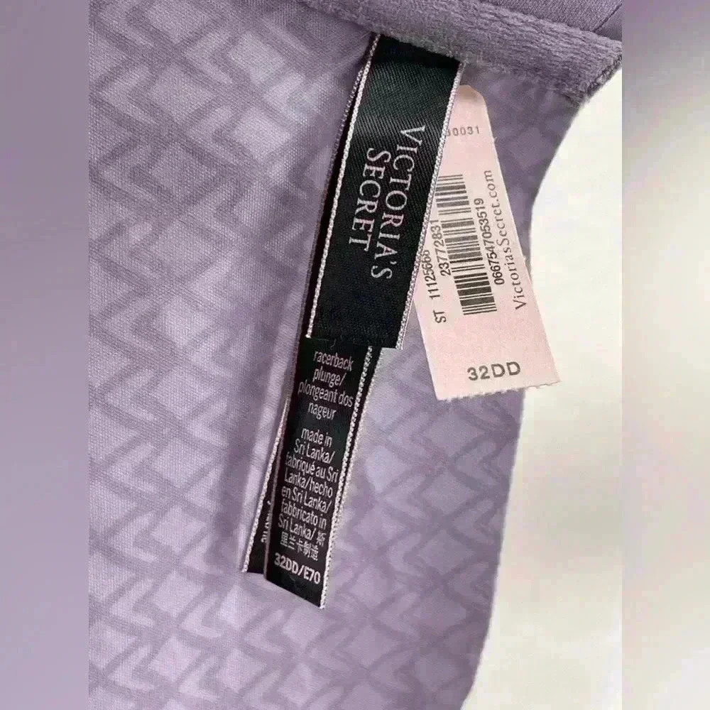 BNWT Victoria's Secret Racerback Plunge Mauve Bra 32DD - Picture 8 of 8